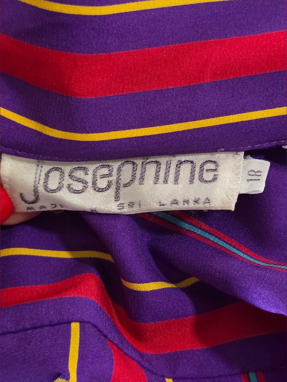 Vintage Josephine Purple Striped Button-Down Shirt - Picture 8 of 12